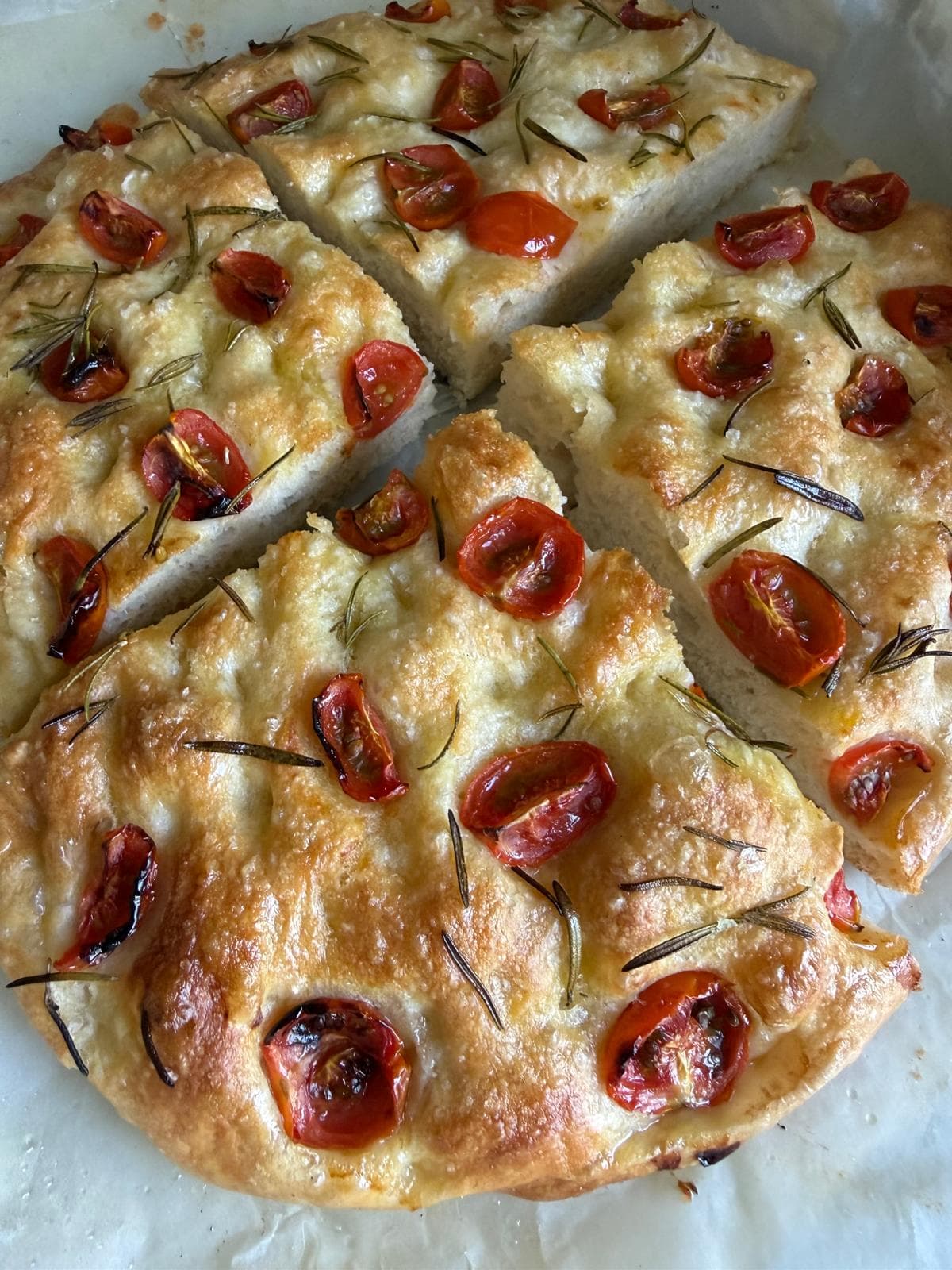 Rosemary & tomato focaccia
